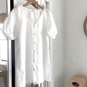 Aritzia Wilfred Apertif white linen dress in XS